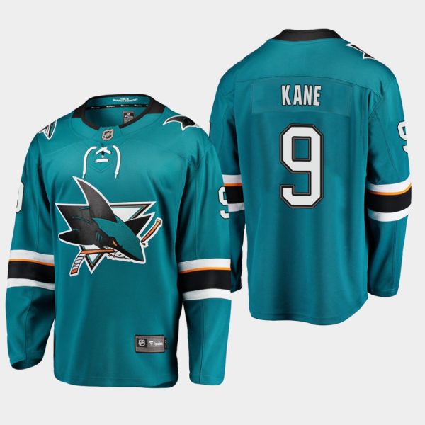 Kinder San Jose Sharks Eishockey Trikot Evander Kane #9 Premier Breakaway Player Heim Teal